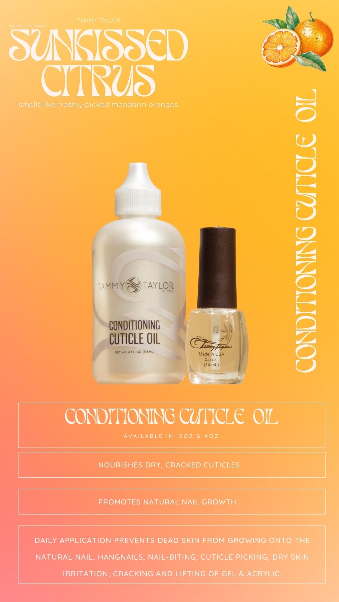 Tammy Taylor TTN Sunkissed Citrus Cuticle Oil