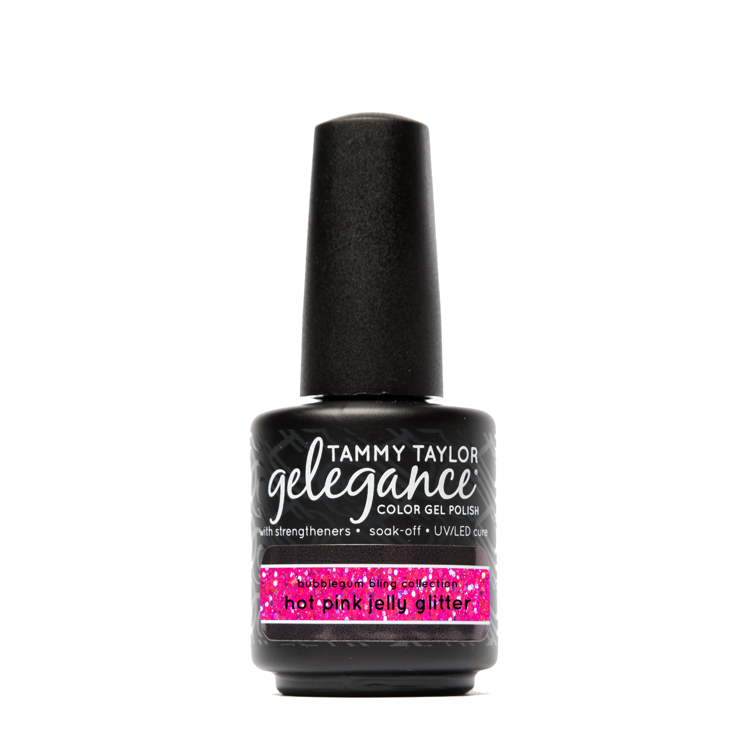 Tammy Taylor TTN Hot Pink Jelly Glitter Gelegance Gel Polish