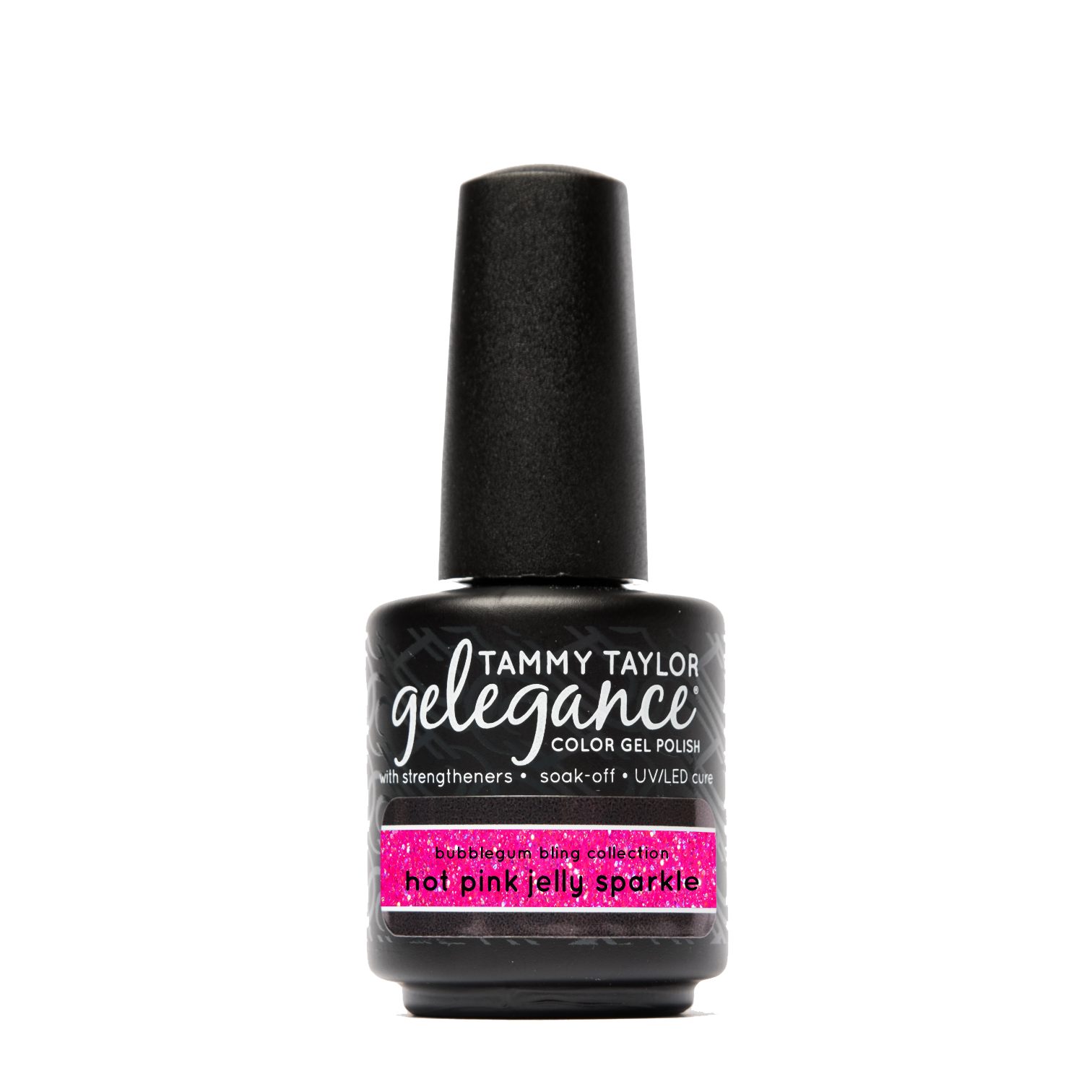 Tammy Taylor TTN Hot Pink Jelly Sparkle Gelegance Gel Polish