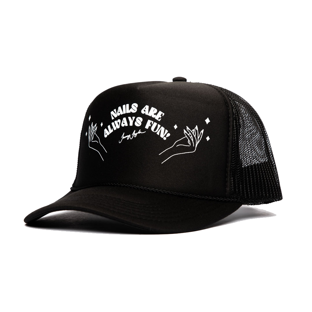 Tammy Taylor Nails "Nails Are Always Fun" Limited Edition Black Trucker Hat TTH